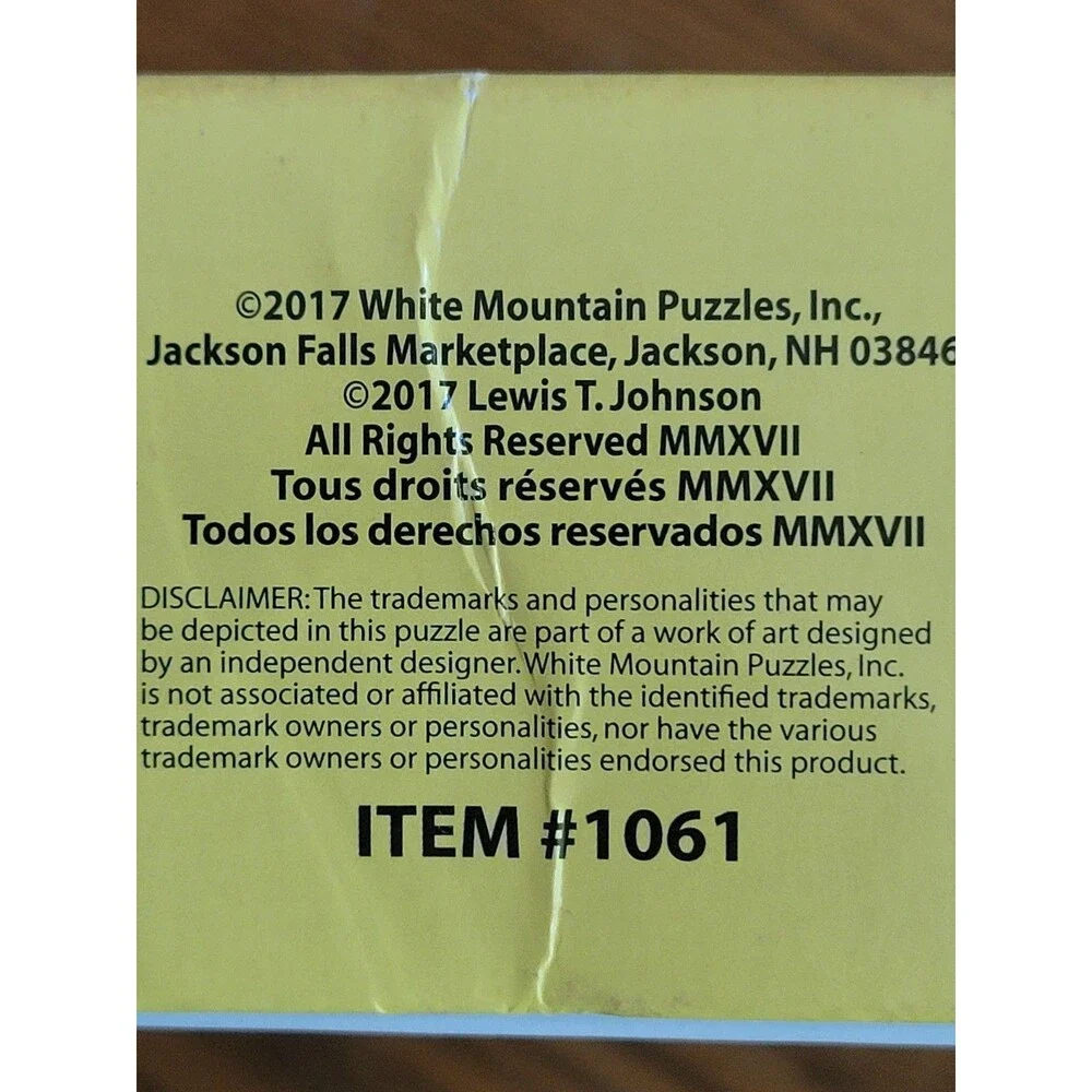 White Mountain 2017 NEON SIGNS Puzzle #1061 COMPLETE